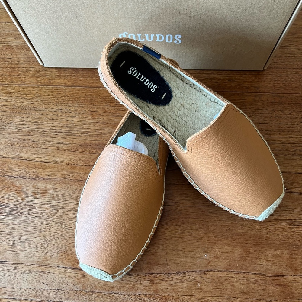 Soludos Leather Espadrille Shoes MEN 8 NEW